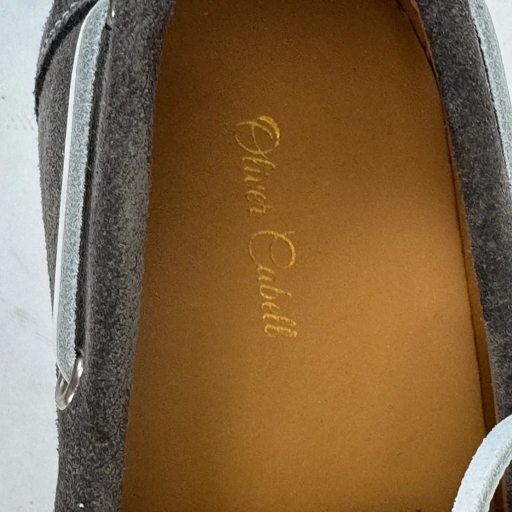 Oliver Cabell Mens Boat Shoe Slate Suede Grey Deck Shoes Size 40 US 7 NEW
